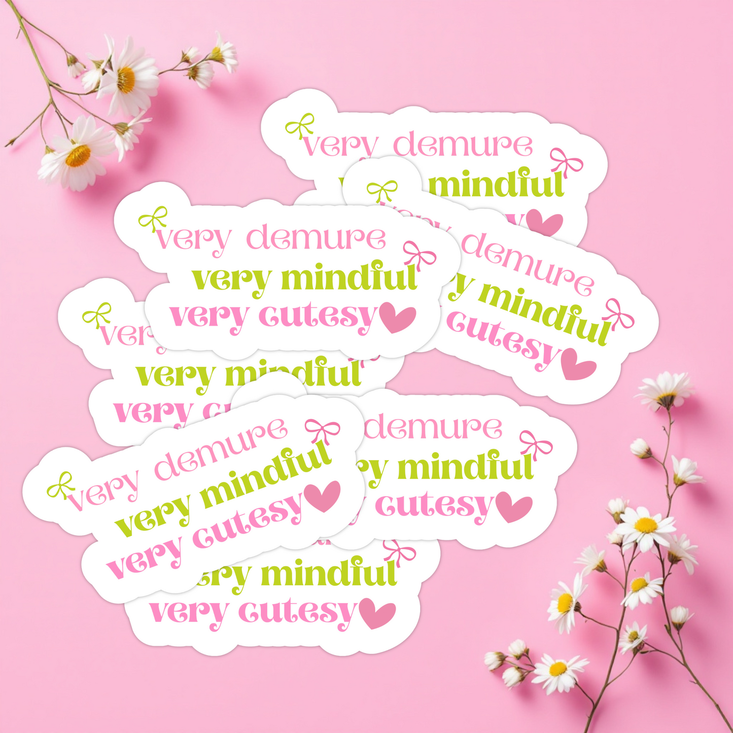 Very Demure Die-Cut Vinyl Sticker