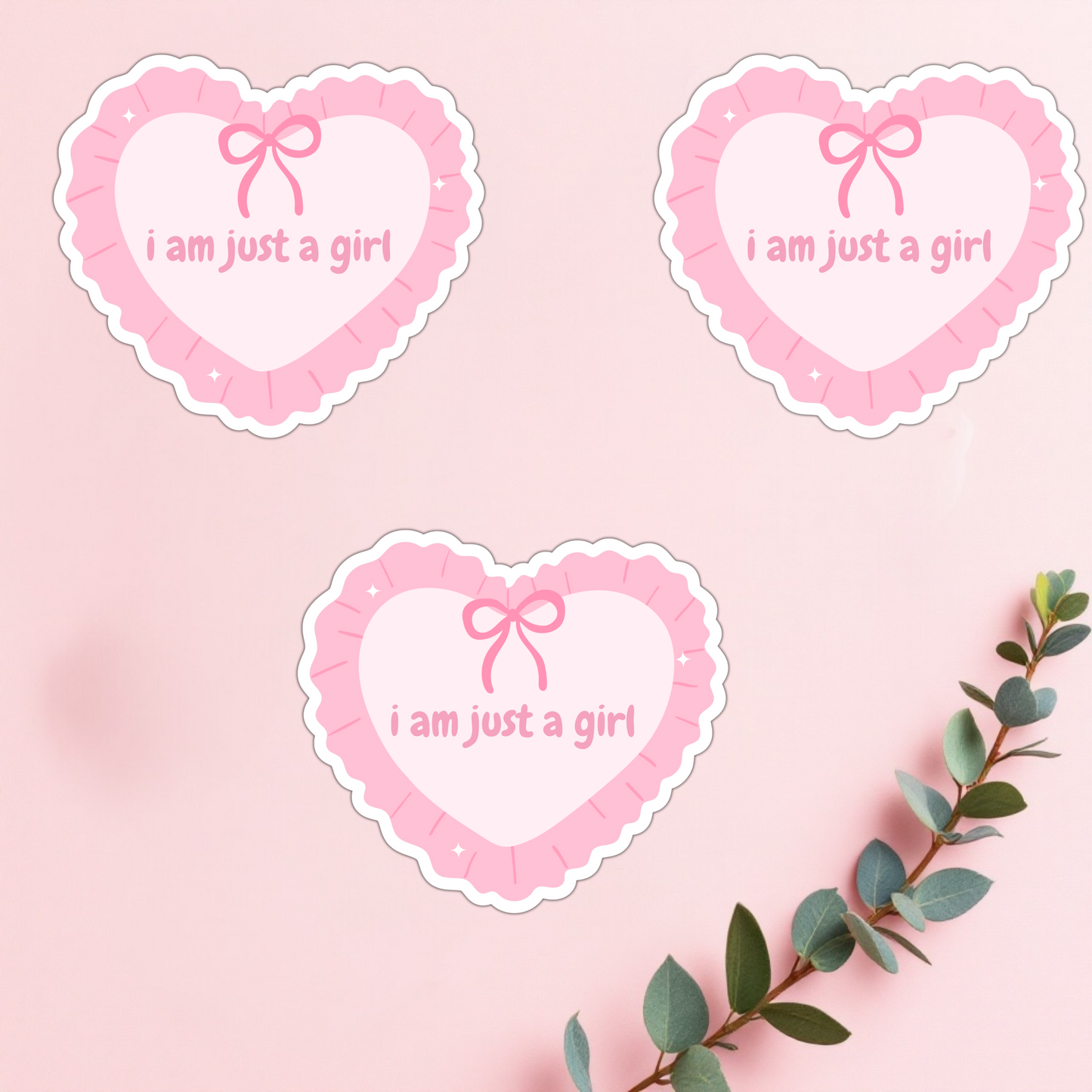 Just A Girl Die-Cut Vinyl Sticker