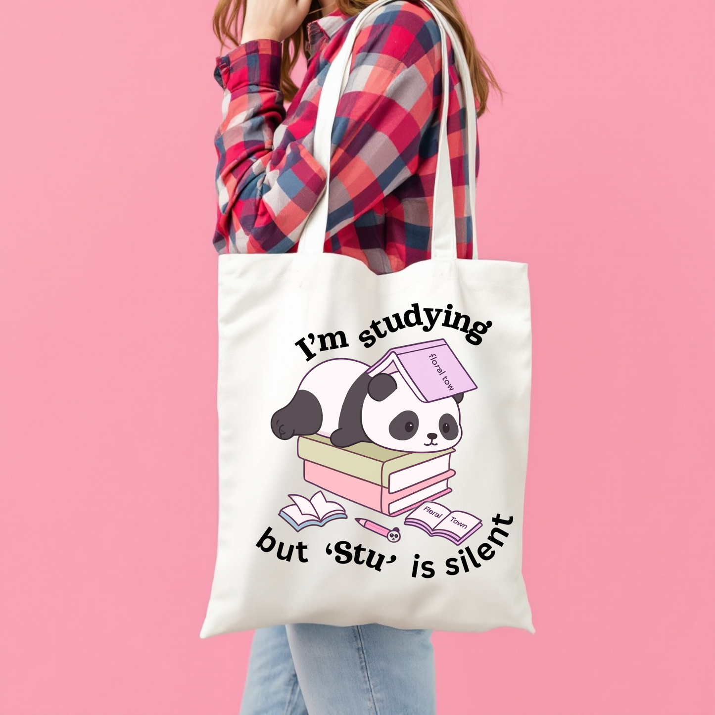 Lazy Panda Tote Bag