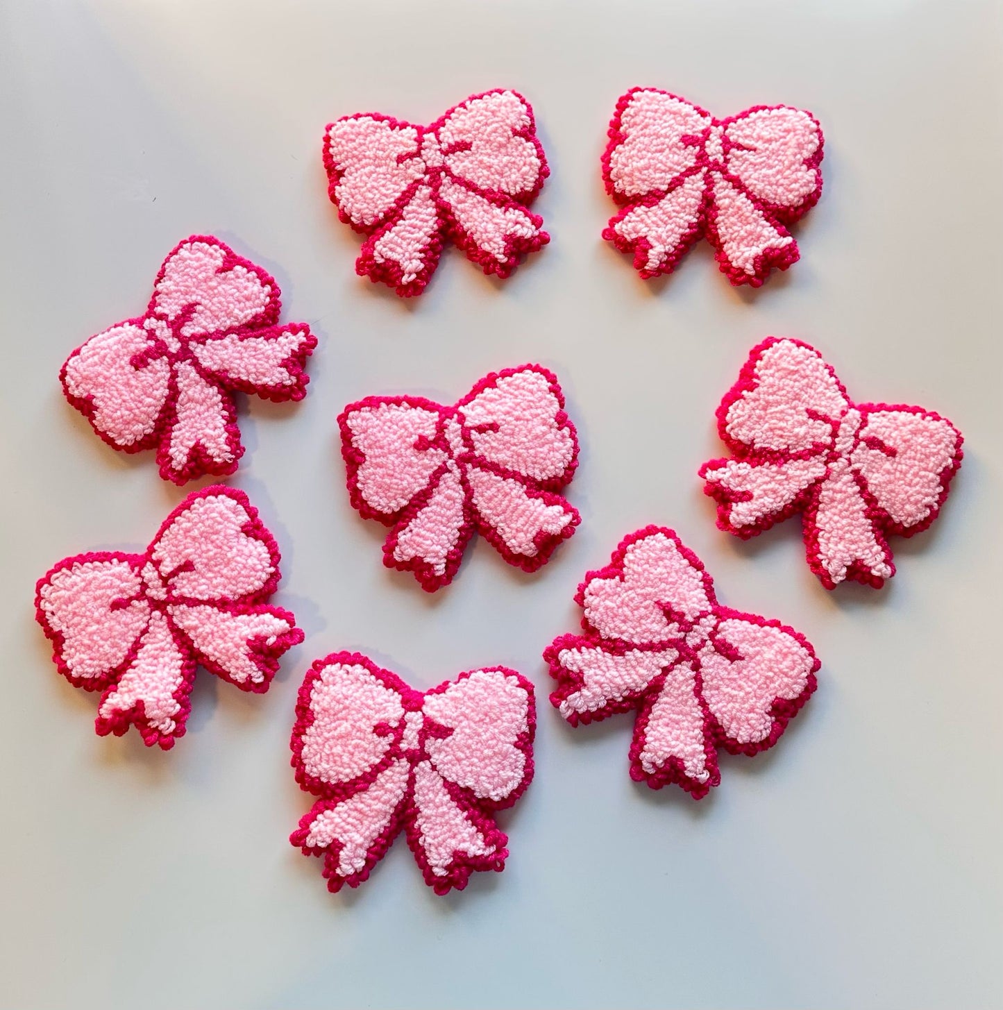 Coquette Bow Needle Coasters – Handmade, Non-Slip