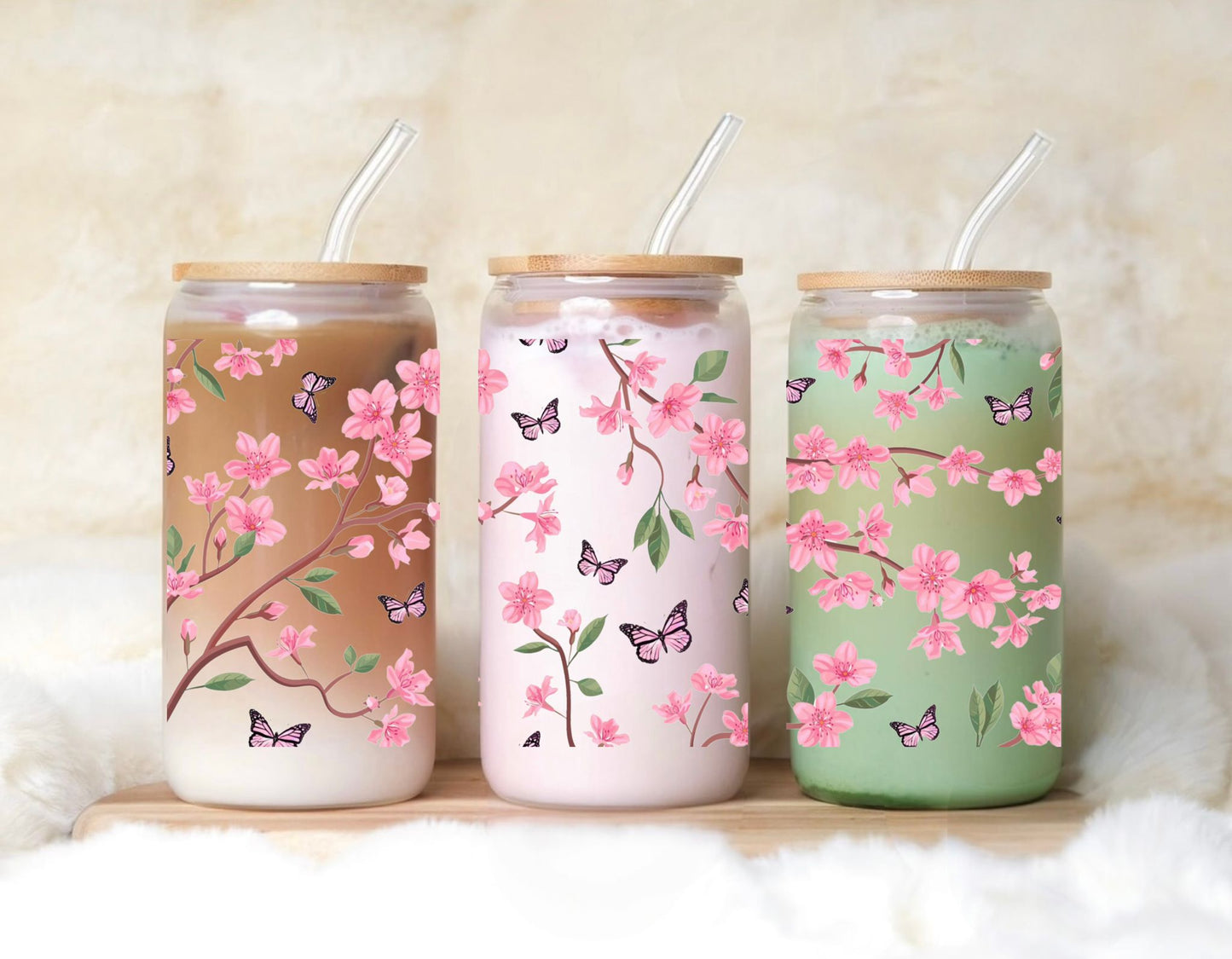 Butterfly Glass Cup