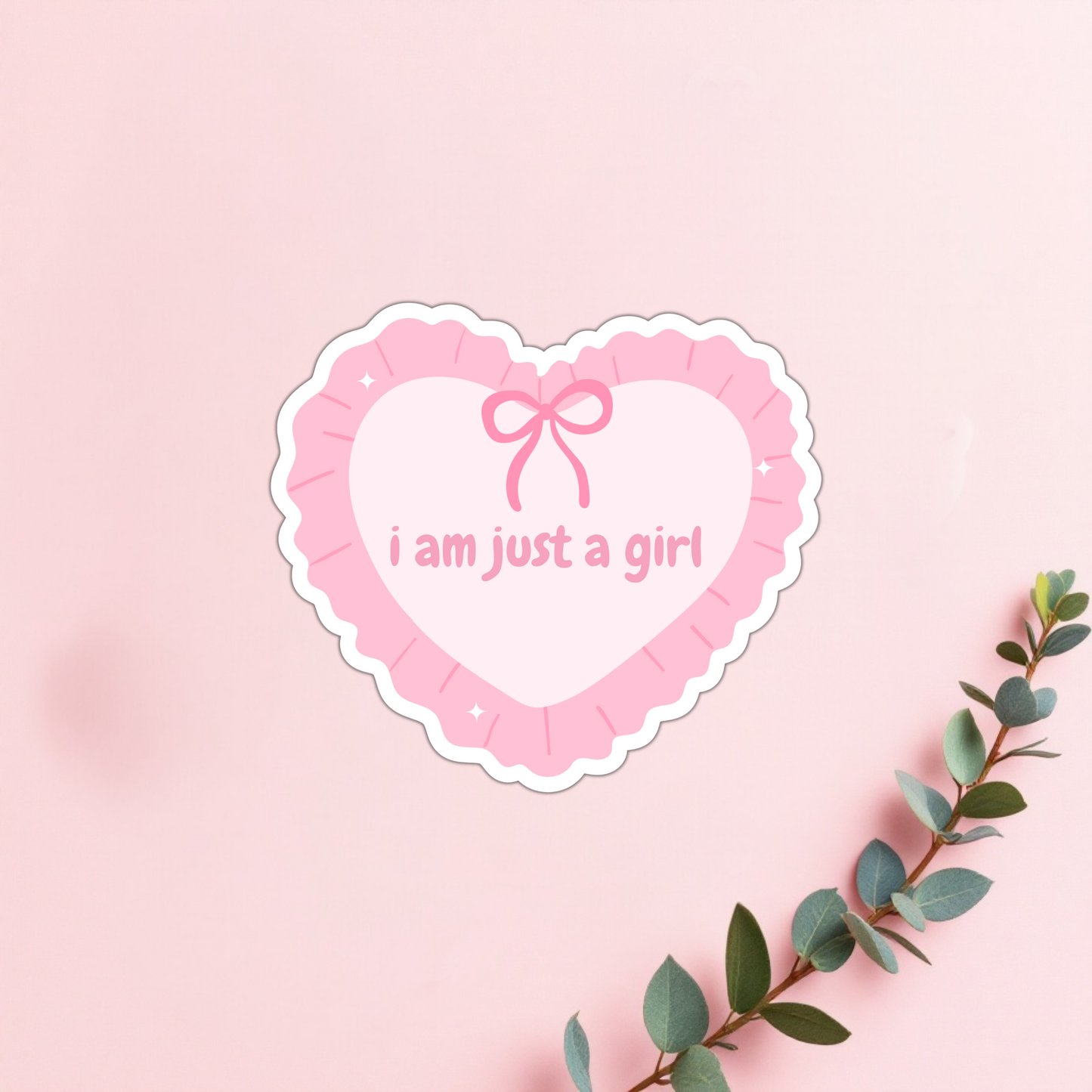Just A Girl Die-Cut Vinyl Sticker