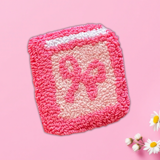 Coquettes Book Punch Needle Coasters – Handmade, Non-Slip
