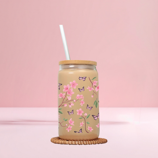 Butterfly Glass Cup