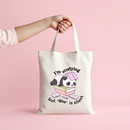 Lazy Panda Tote Bag