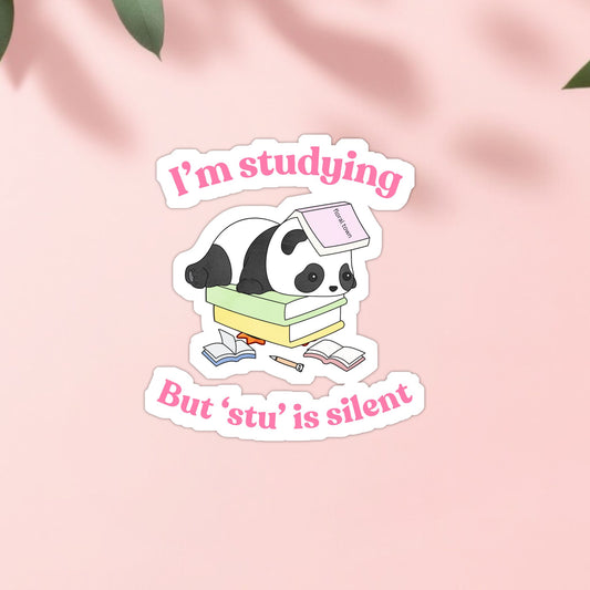 Lazy Panda Die-Cut Vinyl Sticker