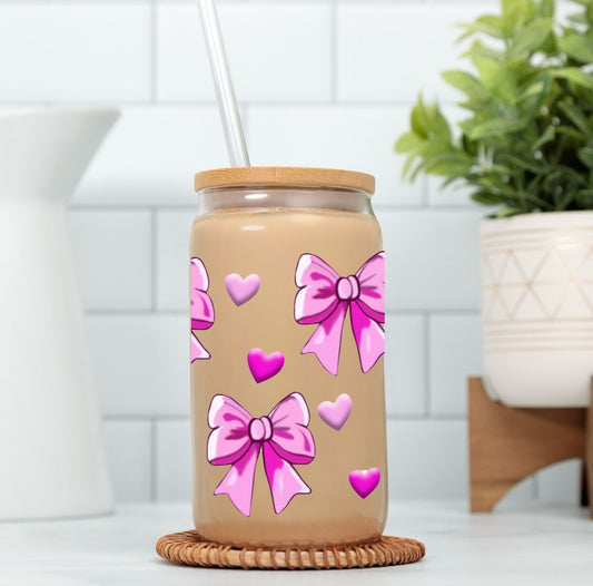 Purple Coquette Glass Cup